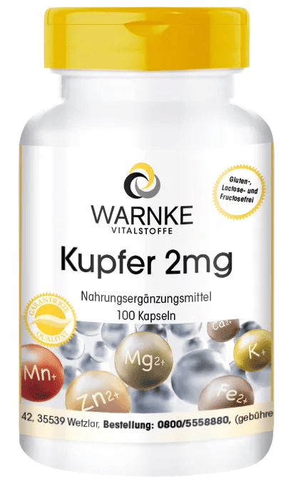 Kupfer 2mg aus Kupferbisglycinat (Warnke)