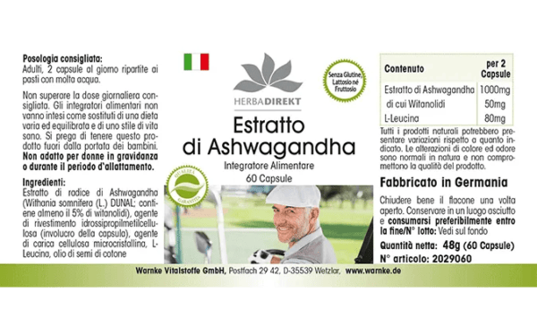 Ashwagandha Extrakt 500mg (Warnke) - italienisch