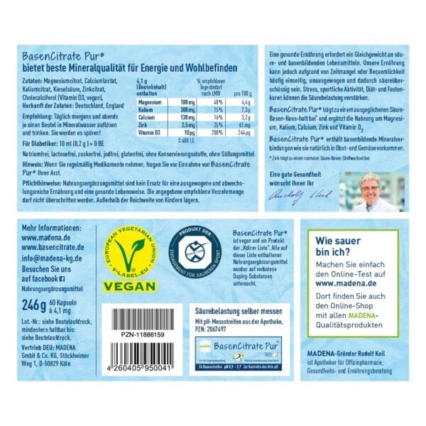 BasenCitrate Pur Pulver, Portionsbeutel (Madena)_1