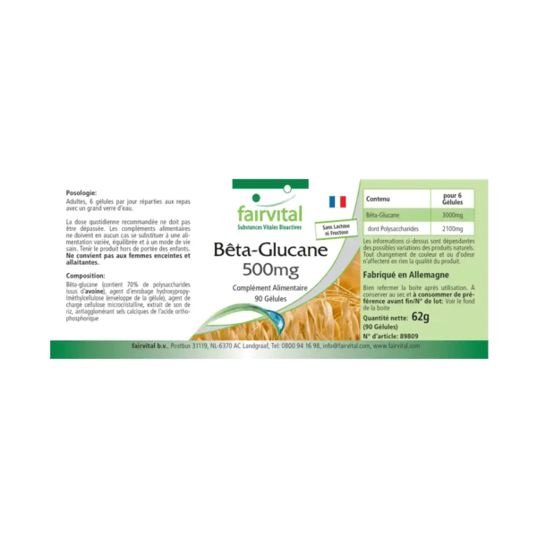 Beta-Glucan 500mg (fairvital) französisch