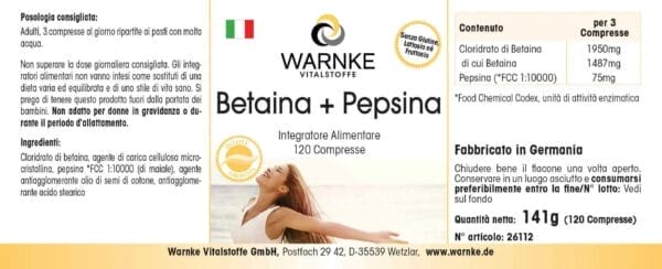 Betain + Pepsin (Warnke) - italienisch