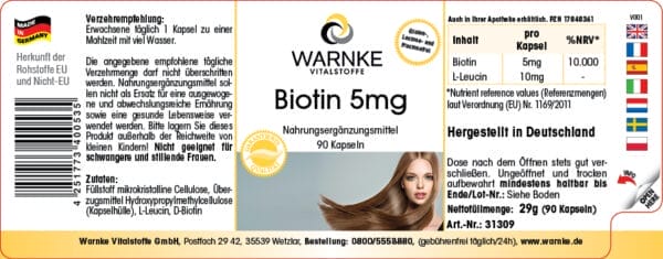 Biotin 5mg (Warnke) - deutsch