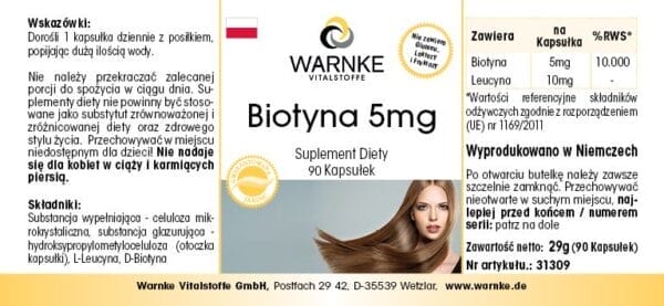 Biotin 5mg (Warnke) - polnisch