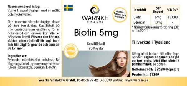 Biotin 5mg (Warnke) - schwedisch