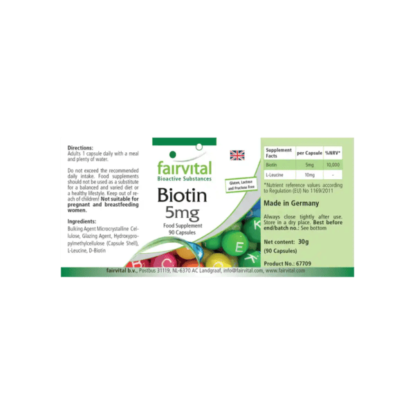 Biotin 5mg (fairvital) englisch