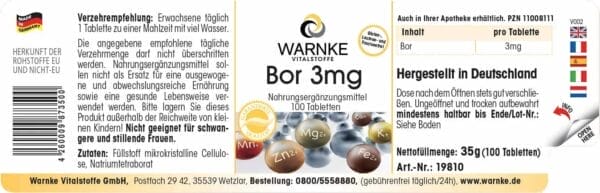 Bor 3mg (Warnke) - deutsch