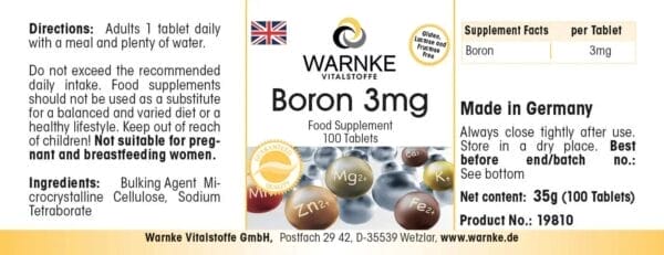 Bor 3mg (Warnke) - englisch