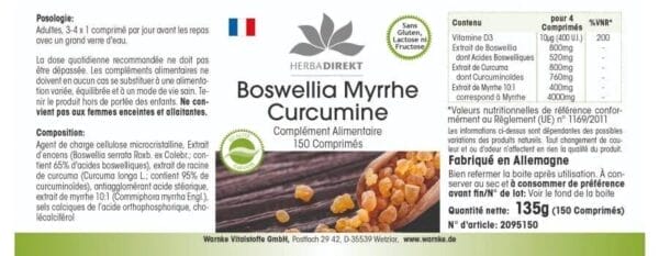 Boswellia Myrrhe Curcumin (Warnke) - französisch