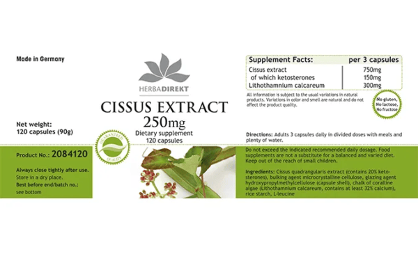 Cissus Extrakt 250mg (Warnke) - englisch