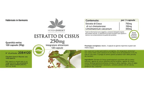 Cissus Extrakt 250mg (Warnke) - italienisch