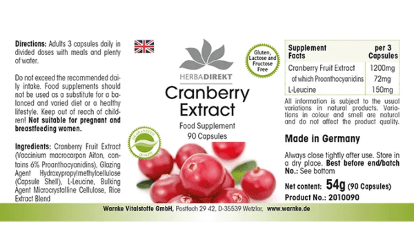 Cranberry 400mg (Warnke) - englisch