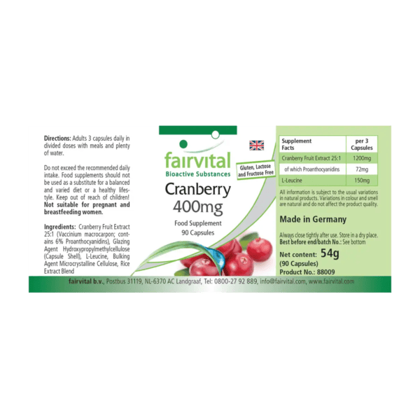 Cranberry 400mg (fairvital) englisch