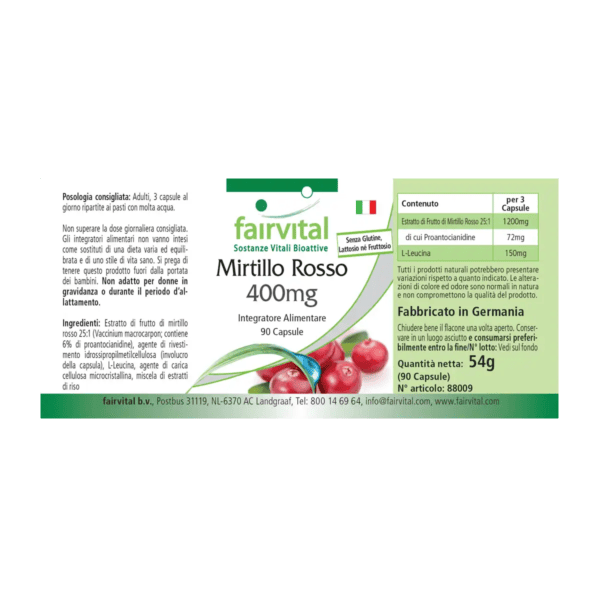 Cranberry 400mg (fairvital) italienisch