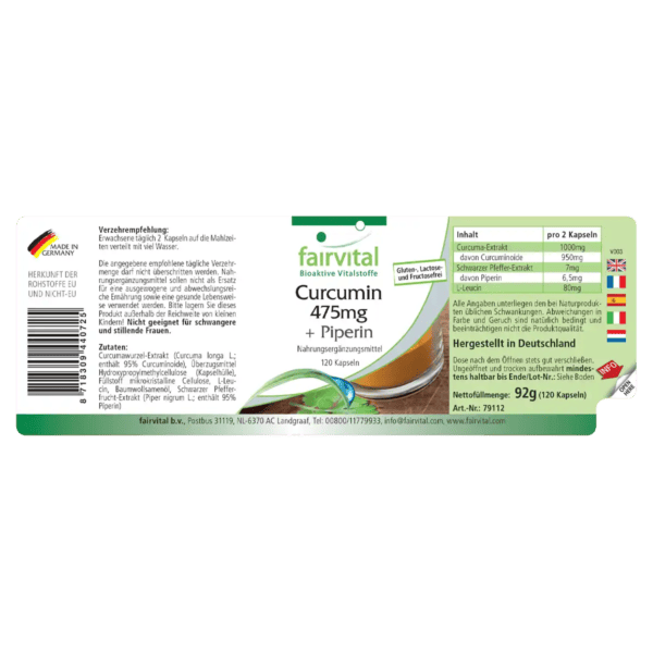 Curcumin + Piperin (fairvital) deutsch