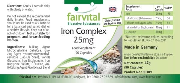 Eisen-Komplex 25mg (fairvital)_englisch