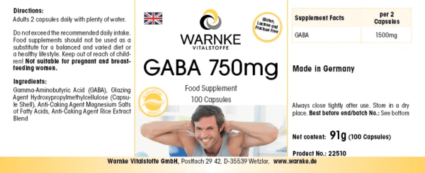 GABA 750mg (Warnke) - englisch