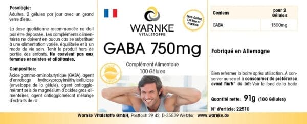 GABA 750mg (Warnke) - französisch