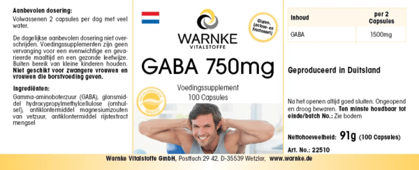 GABA 750mg (Warnke) - niederländisch