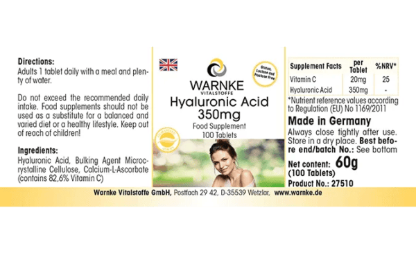 Hyaluronsäure 350mg (Warnke) - englisch