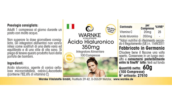 Hyaluronsäure 350mg (Warnke) - italienisch