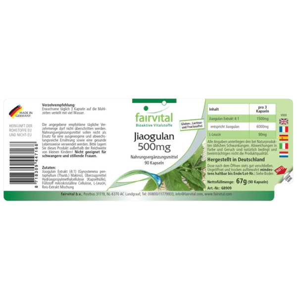 Jiaogulan 500mg (fairvital) deutsch