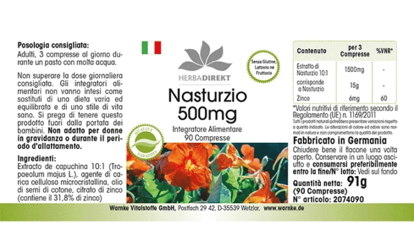 Kapuzinerkresse 500mg (Warnke) - italienisch