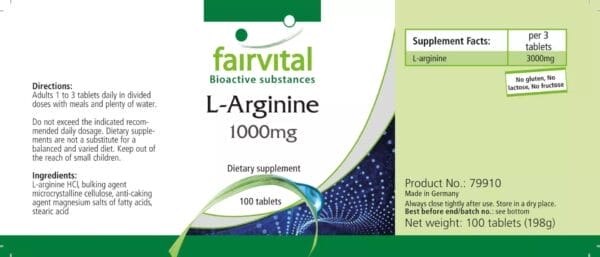 L-Arginin 1000mg (fairvital)_englisch