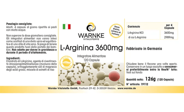 L-Arginin 3600mg (Warnke) - italienisch