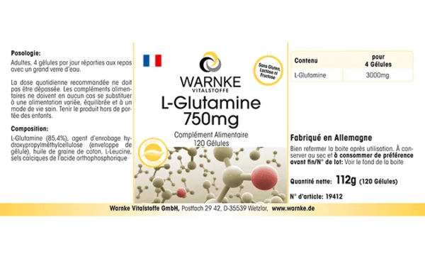 L-Glutamin 750mg (Warnke) - französisch