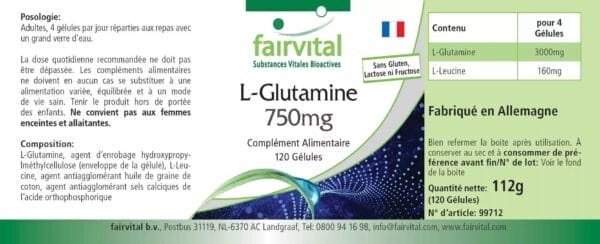 L-Glutamin 750mg (fairvital)_französisch