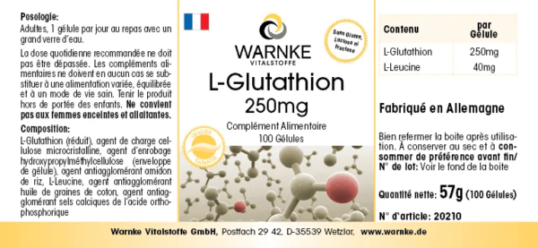 L-Glutathion 250mg (Warnke) - französisch