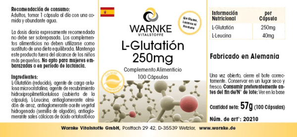 L-Glutathion 250mg (Warnke) - spanisch