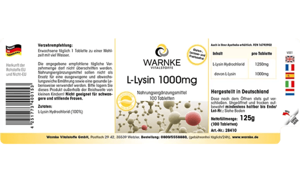 L-Lysin 1000mg (Warnke) - deutsch