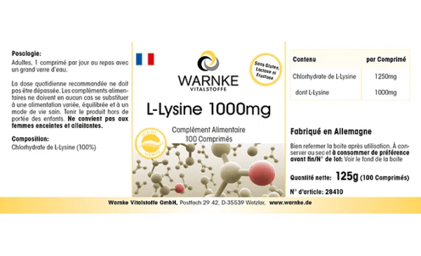 L-Lysin 1000mg (Warnke) - französisch