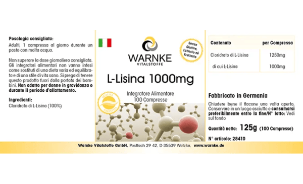 L-Lysin 1000mg (Warnke) - italienisch