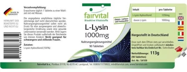 L-Lysin 1000mg (fairvital)_deutsch