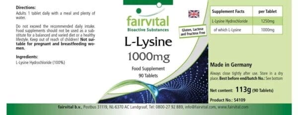 L-Lysin 1000mg (fairvital)_englisch