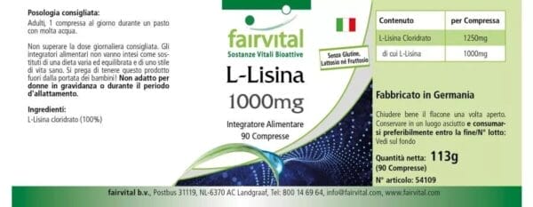 L-Lysin 1000mg (fairvital)_italienisch