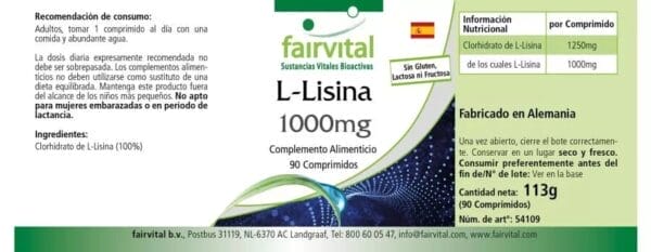 L-Lysin 1000mg (fairvital)_spanisch