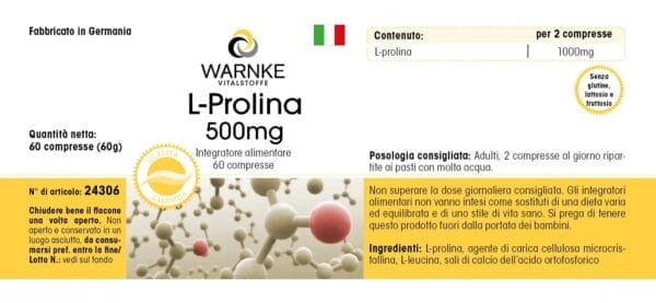 L-Prolin 500mg (Warnke) - italienisch