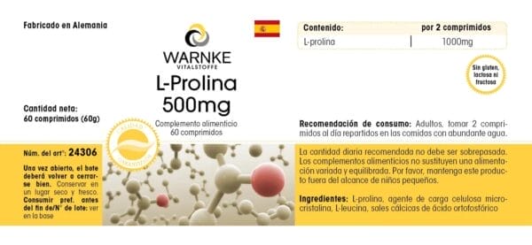 L-Prolin 500mg (Warnke) - spanisch