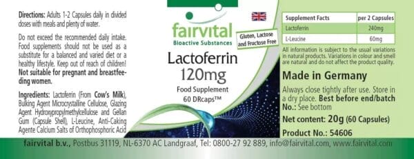 Lactoferrin 120mg (fairvital)_englisch