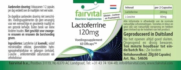 Lactoferrin 120mg (fairvital)_niederländisch