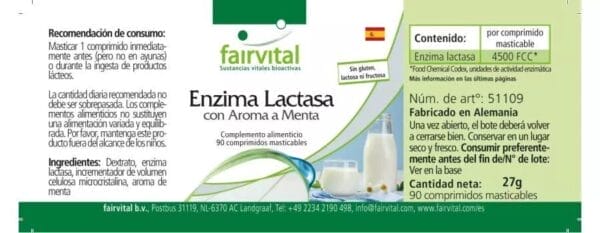 Laktase Enzym (fairvital)_spanisch