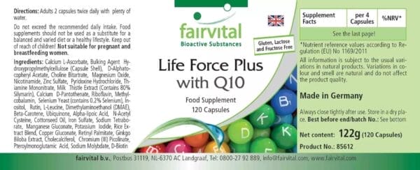 Life Force Plus mit Q10 (fairvital) englisch