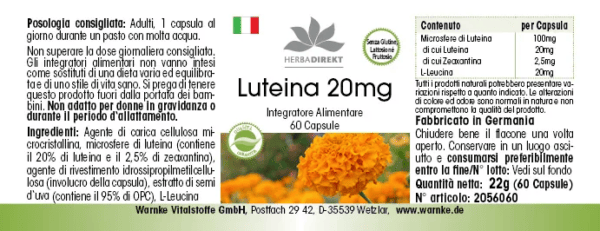 Lutein 20mg (Warnke) - italienisch