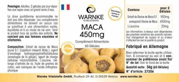 Maca 450mg (Warnke) - französisch