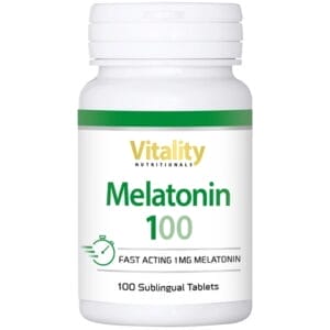 Melatonin 1mg Sublingual Lutschtabletten (Vitality Nutritionals), 100 Stk.