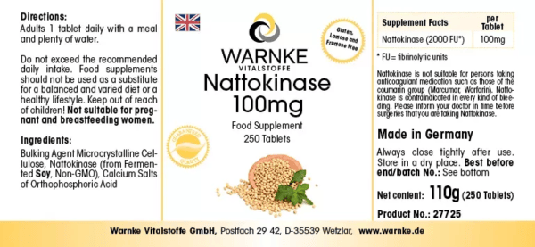 Nattokinase 100mg (Warnke) - englisch