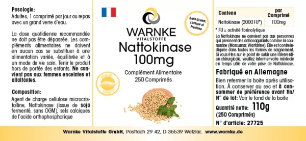 Nattokinase 100mg (Warnke) - französisch